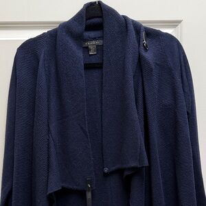 Tahari Women's Deep Navy Blue Cardigan